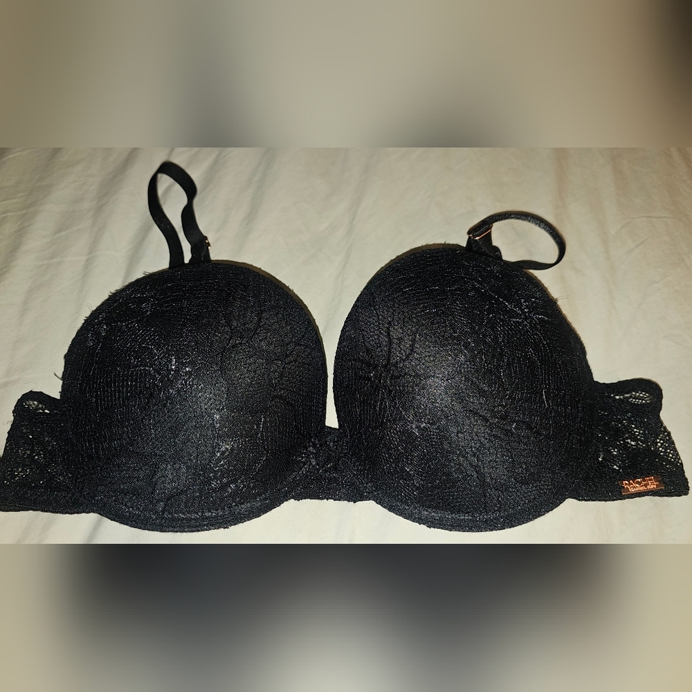 Rachel Rachel Roy Black Lace  Push-Up Bra 34C